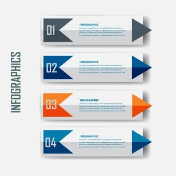 Infograohics design element label or banner can be used for workflow layout Stock Illustration