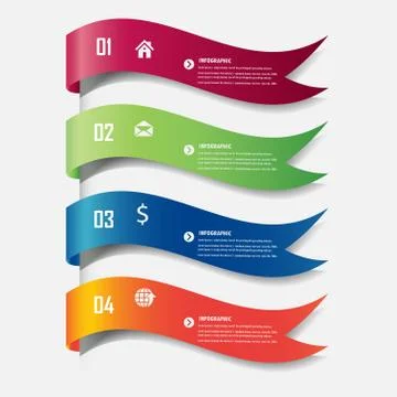 Infograohics design element label or banner can be used for workflow layout Stock Illustration