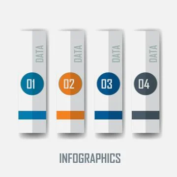 Infograohics design element label or banner can be used for workflow layout Stock Illustration