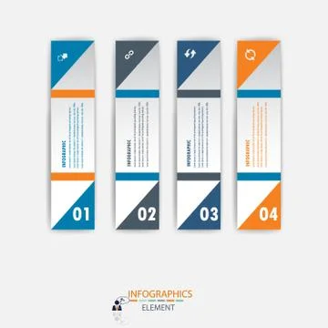 Infograohics design element label or banner can be used for workflow layout n Stock Illustration