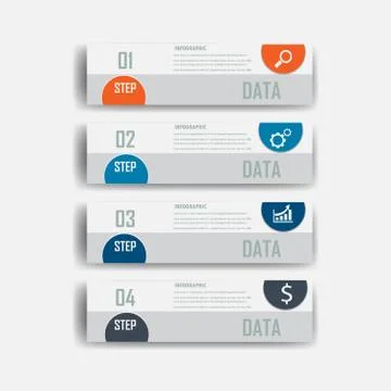 Infograohics design element label or banner background. Stock Illustration