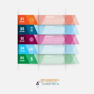 Infograohics design element label or banner can be used for workflow layout n Stock Illustration