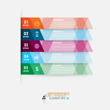 Infograohics design element label or banner can be used for workflow layout n Stock Illustration