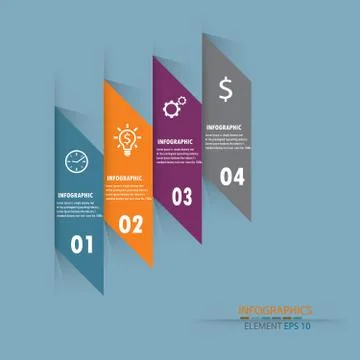Infograohics design element label or banner can be used for workflow layout n Stock Illustration