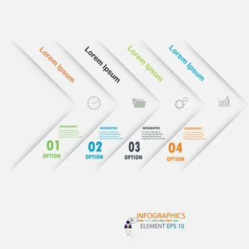 Infograohics design element label or banner can be used for workflow layout n Stock Illustration