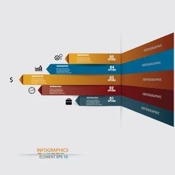 Infograohics design element label or banner can be used for workflow layout Stock Illustration