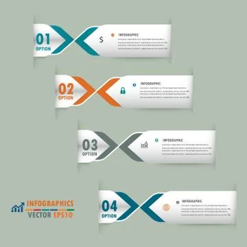 Infograohics design element label or banner can be used for workflow layout Stock Illustration