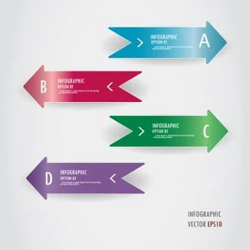 Infograohics design element label or banner can be used for workflow layout Stock Illustration