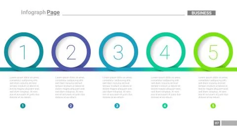 Infograph Loop Components Used for Businesses Illustrazione stock
