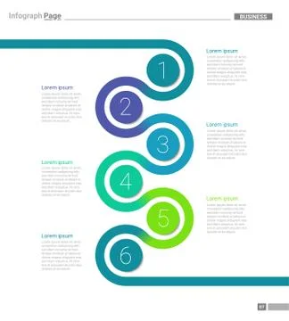 Infograph Loop Components Used for Businesses Illustrazione stock