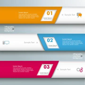 Infographic 3 bevel lines Stock Illustration
