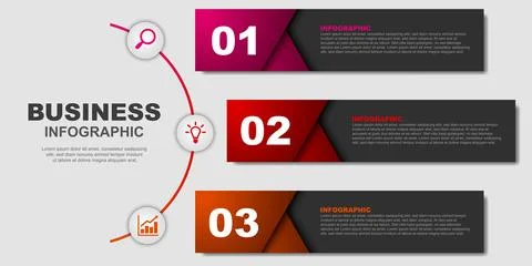 Infographic 3 options design elements for your business data. Vector Illust.. Illustrazione stock