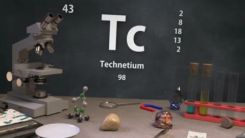 Infographic of 43 Element Tc Technetium of the Periodic Table Stock Footage 138712883