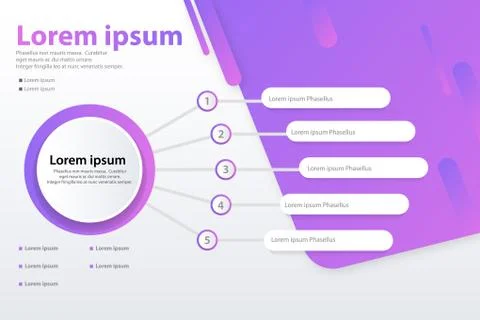 Infographic 5 option vector banner concept template Stock Illustration