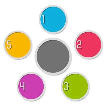 Infographic - 5 options Stock Illustration