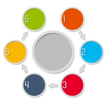 Infographic - 6 options Stock Illustration