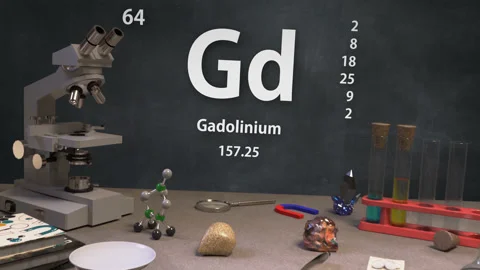 Infographic of 64 Element Gd Gadolinium of the Periodic Table Stock Footage 138712941