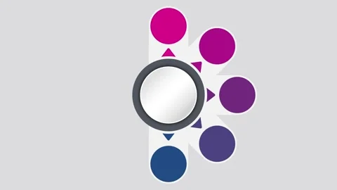 Infographic 8 options template animation motion graphics Stock Footage 267044801