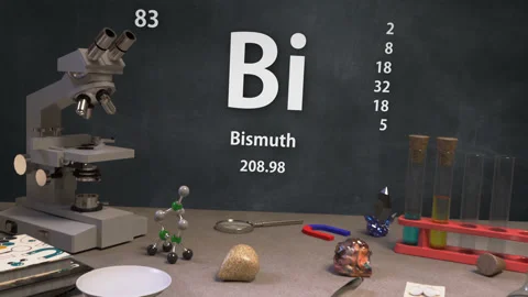 Infographic of 83 Element Bi Bismuth of the Periodic Table 스톡 동영상 138713007