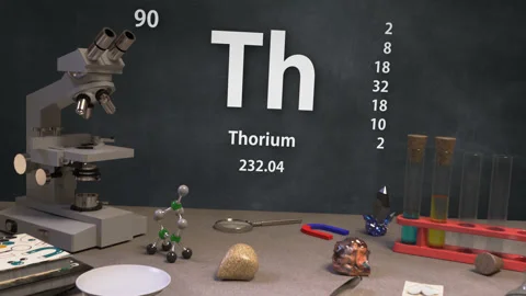 Infographic of 90 Element Th Thorium of the Periodic Table Vídeos de archivo 138713030