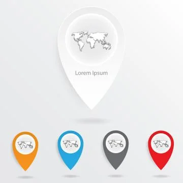 Infographic Abstract pointer . Vector illustration Stock Illustration