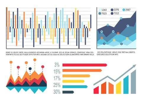 Infographic and Text Sample, Explanation Data Stock Illustration
