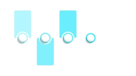Infographic animated 5 steps blue gradient vertical hanging banners appeari.. Stock Footage 342086128