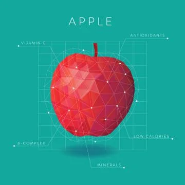 Infographic of an apple Stock-Illustration