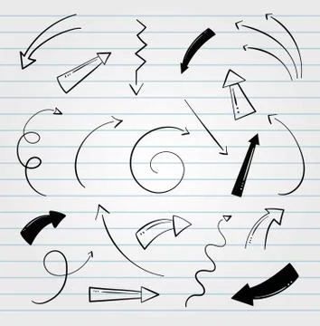 Infographic arrow cartoon vector set Stock Illustration
