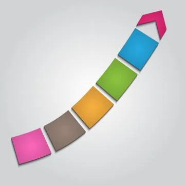 Infographic arrow showing increasing values chart Stock Illustration