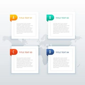 Infographic banners with four steps Stock Illustration