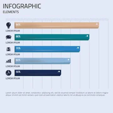 Infographic bar chart design Illustrazione stock