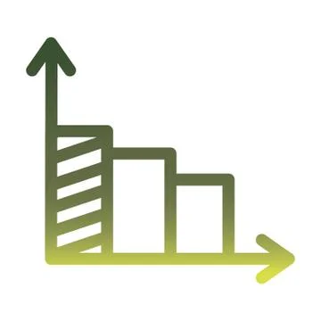 Infographic bar chart gradient style icon vector design Stock Illustration