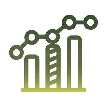 Infographic bar chart gradient style icon vector design 스톡 일러스트