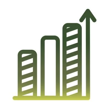 Infographic bar chart gradient style icon vector design Stock Illustration