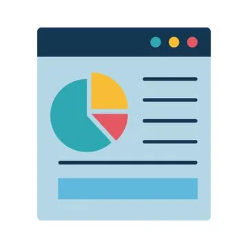 Infographic bars chart in website flat style icon vector design Illustrazione stock