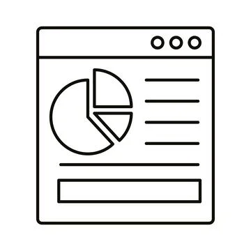 Infographic bars chart in website line style icon vector design 스톡 일러스트