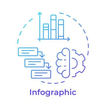 Infographic blue gradient concept icon Stock Illustration