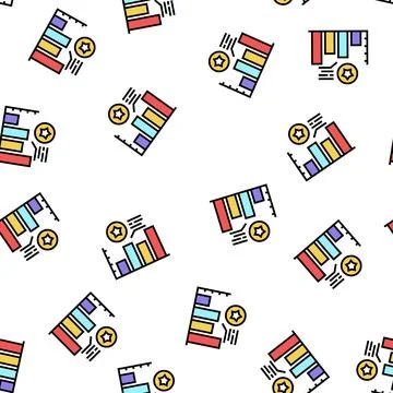 Infographic bonus vector seamless pattern Illustrazione stock
