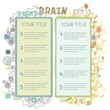 Infographic Of Brain Stockillustratie