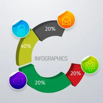 Infographic business concept vector illustration. Creative infographic layout Illustrazione stock