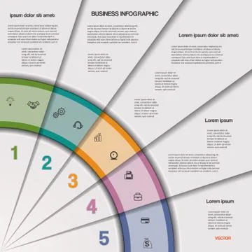 Infographic business process or workflow for project and other Your variant. Stock Illustration