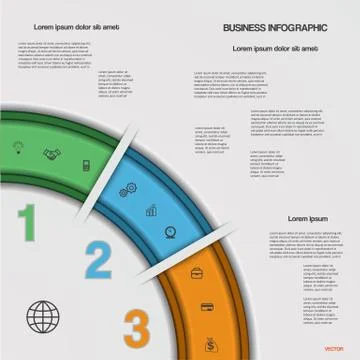 Infographic business process or workflow for Your  project. Vector illustrati Stock Illustration