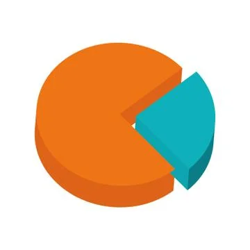 Infographic cake icon. Data design. Vector graphic Stock Illustration