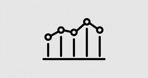 Infographic chart animated outline icon Stock Footage 263570431