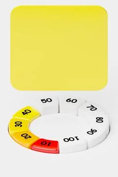 Infographic chart element with percentage 3d realistic illustration Stock Illustration