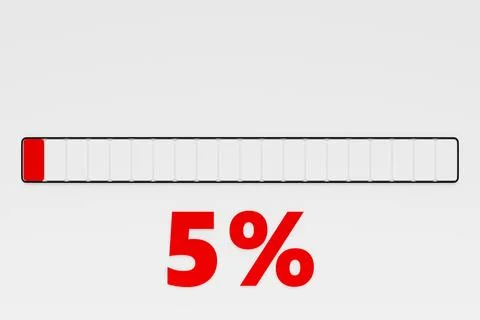 Infographic chart element with percentage 3d realistic illustration Illustrazione stock