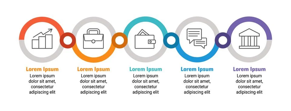 Infographic chart. Graph steps. Information diagram. Business presentation Illustrazione stock