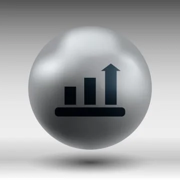 Infographic chart icon vector graph market business Stock Illustration