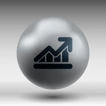 Infographic chart icon vector graph market business Illustrazione stock